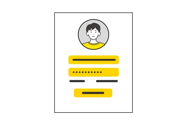 設計者個人を表すアカウントのイラスト